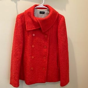 J.Crew orange peacoat